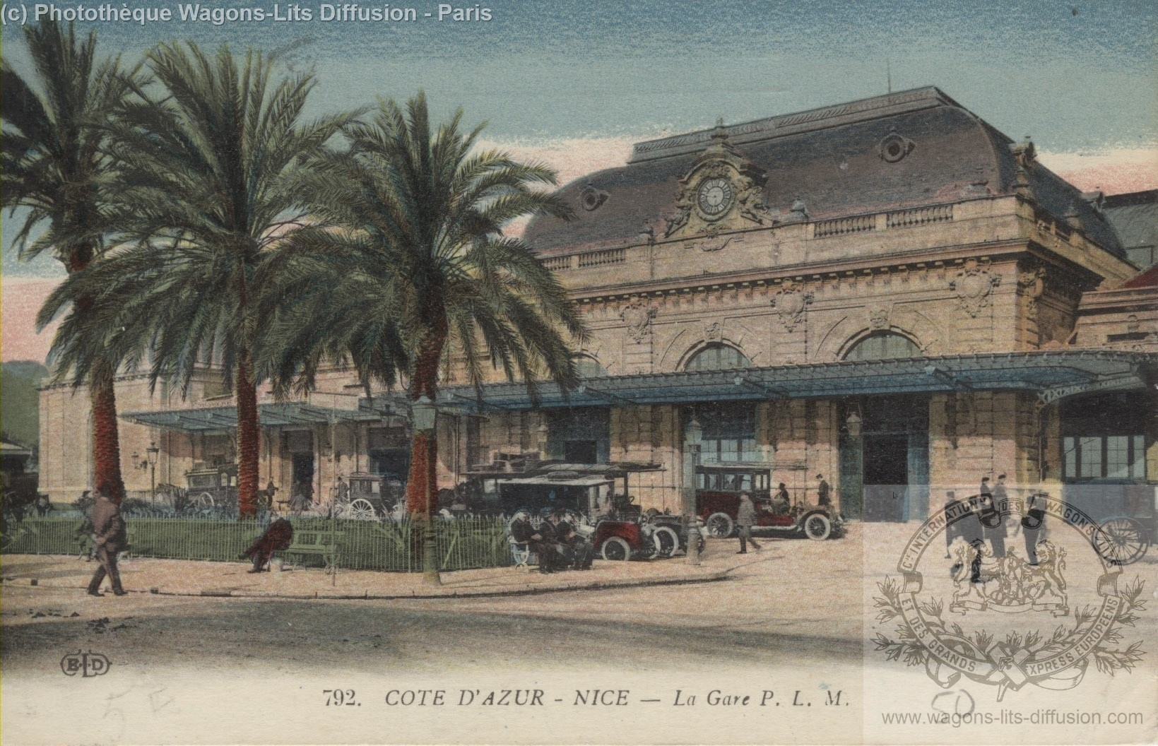 Plm cp gare plm nice cote azur vers 1911