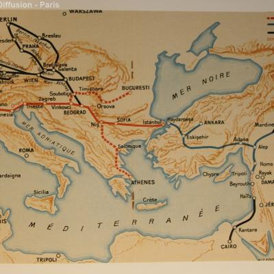 Wl carte du simplon orient express en 1930