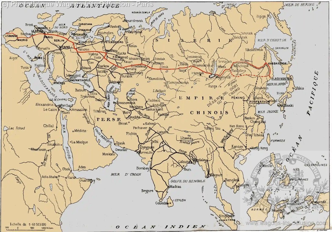 Wl carte du transsiberien 1911