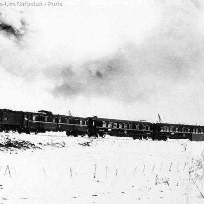 Wl convoi orient express dans la neige 1931