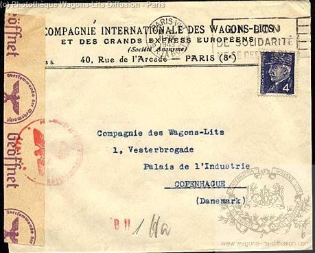 Wl enveloppe courrier 1942