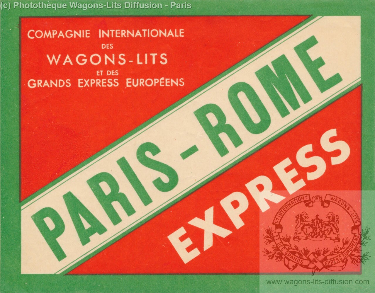 Wl etiquette bagage paris rome express 1