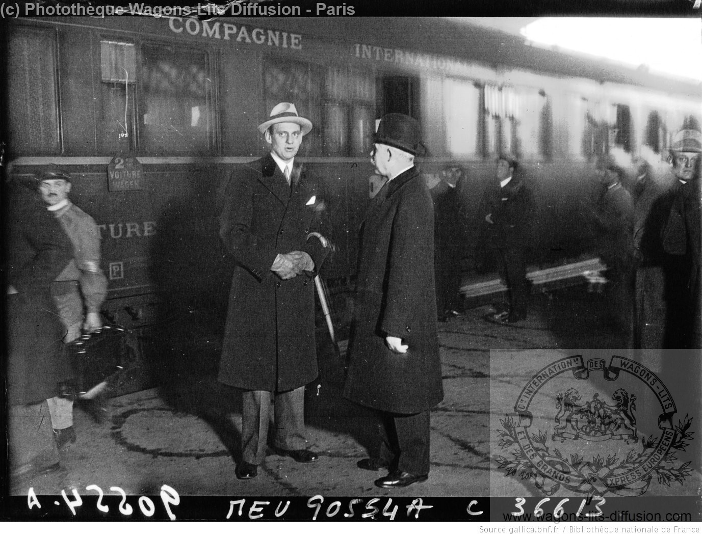 Wl gare du nord arrivee du prince de danemark 1933