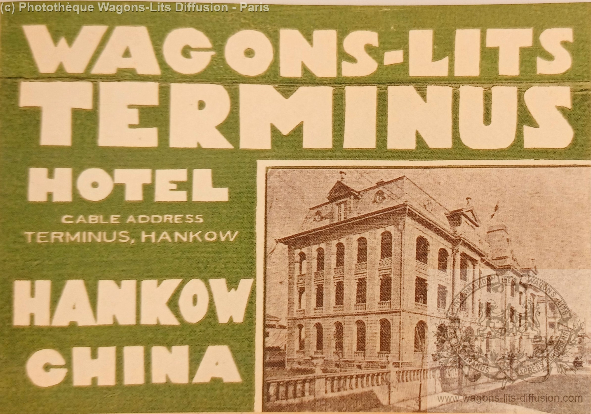 Wl hotel hankow etiquette chine vers 1924