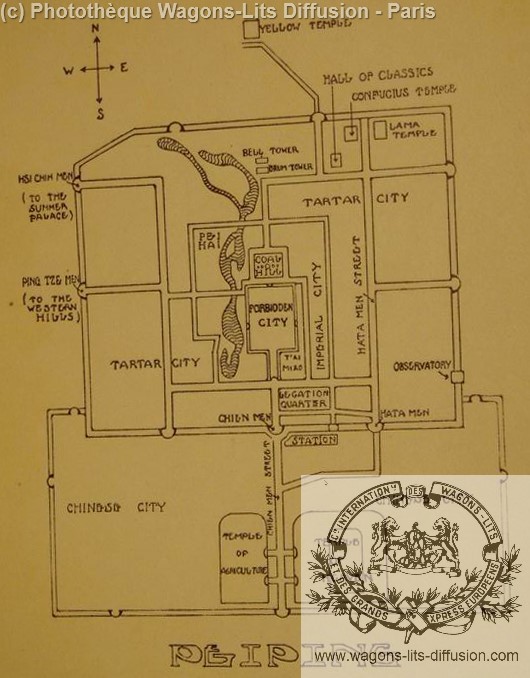 Wl map of pekin forbidden city with foreign legation 1906