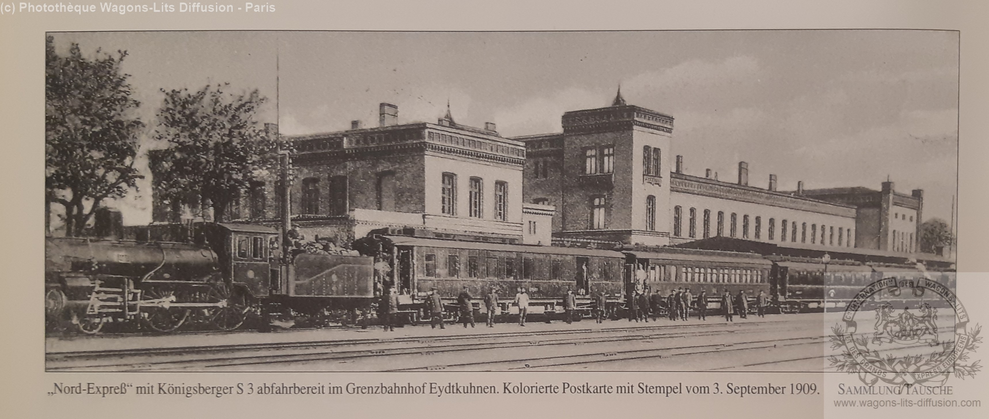 Wl nord express gare de grenz en 1910