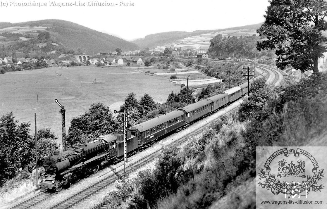 Wl oostende wien express near partenstein in the spessart 1952