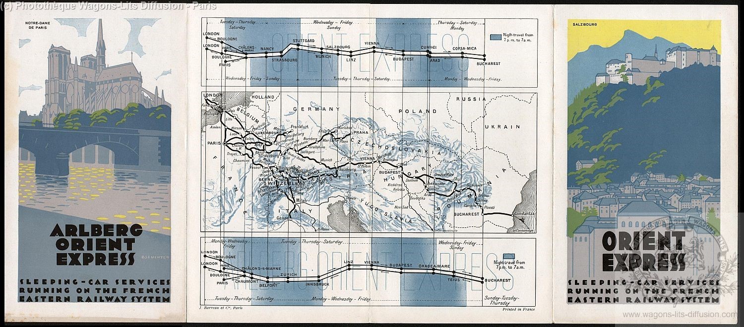 Wl pub carte 1931 brochure arlberg orient express 2