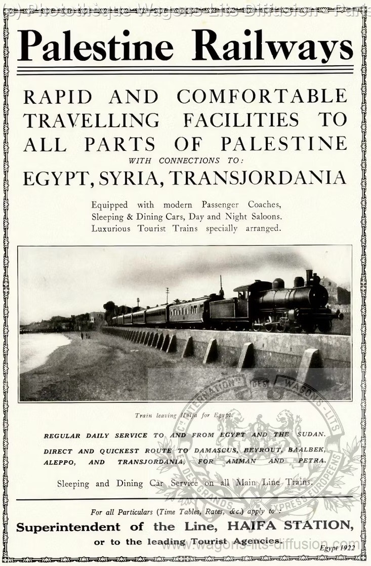 Wl pub egyptian palestine railways 1922