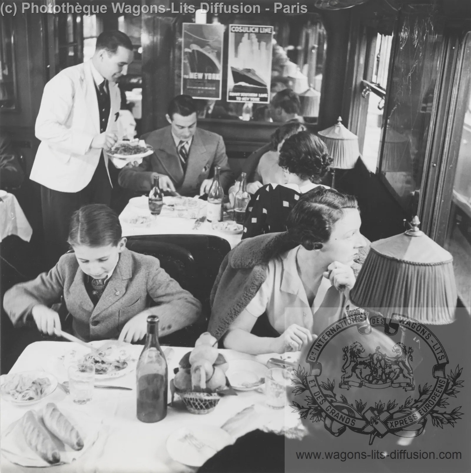 Wl pub service voiture restaurant ciwl vers 1931