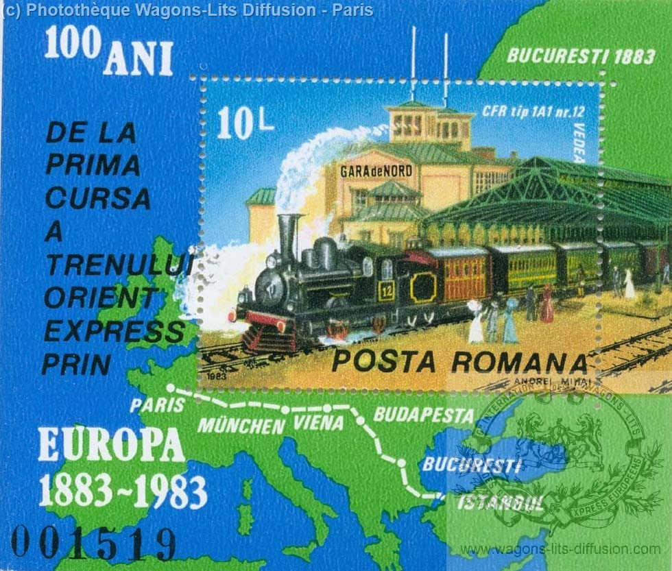 Wl timbre 100 ans orient express italie 1